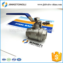 JKTL2B005 manufacture 2 piece float teflon ss316 one inch ball valve